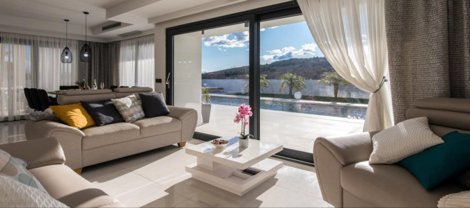 Interni lussuosamente decorati, Luxury villa Milly, Casa vacanze con piscina sull'isola di Krk, Croazia KRK